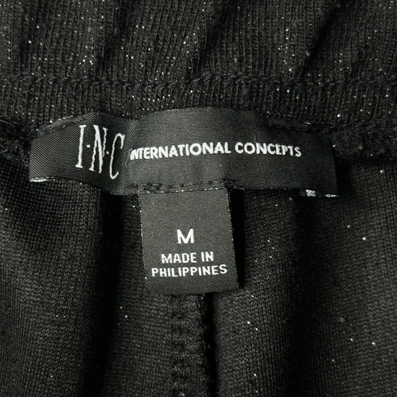 INC International Concepts Women's Black Sequined Glitter Jogger Pants Running - Picture 5 of 12